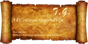 Tánczos Gusztáv névjegykártya