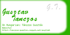 gusztav tanczos business card