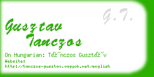 gusztav tanczos business card